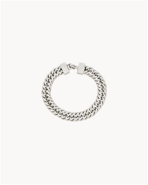 ysl metal curb chain bracelet|ysl cuffs for men.